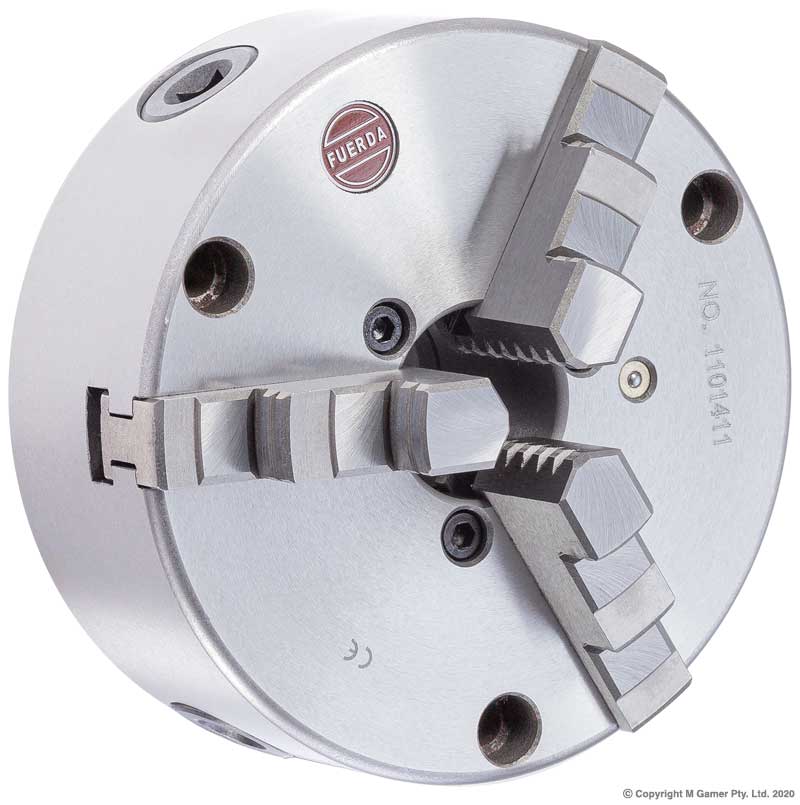 3 Jaw Self Centering Front Mount Lathe Chuck - 160mm